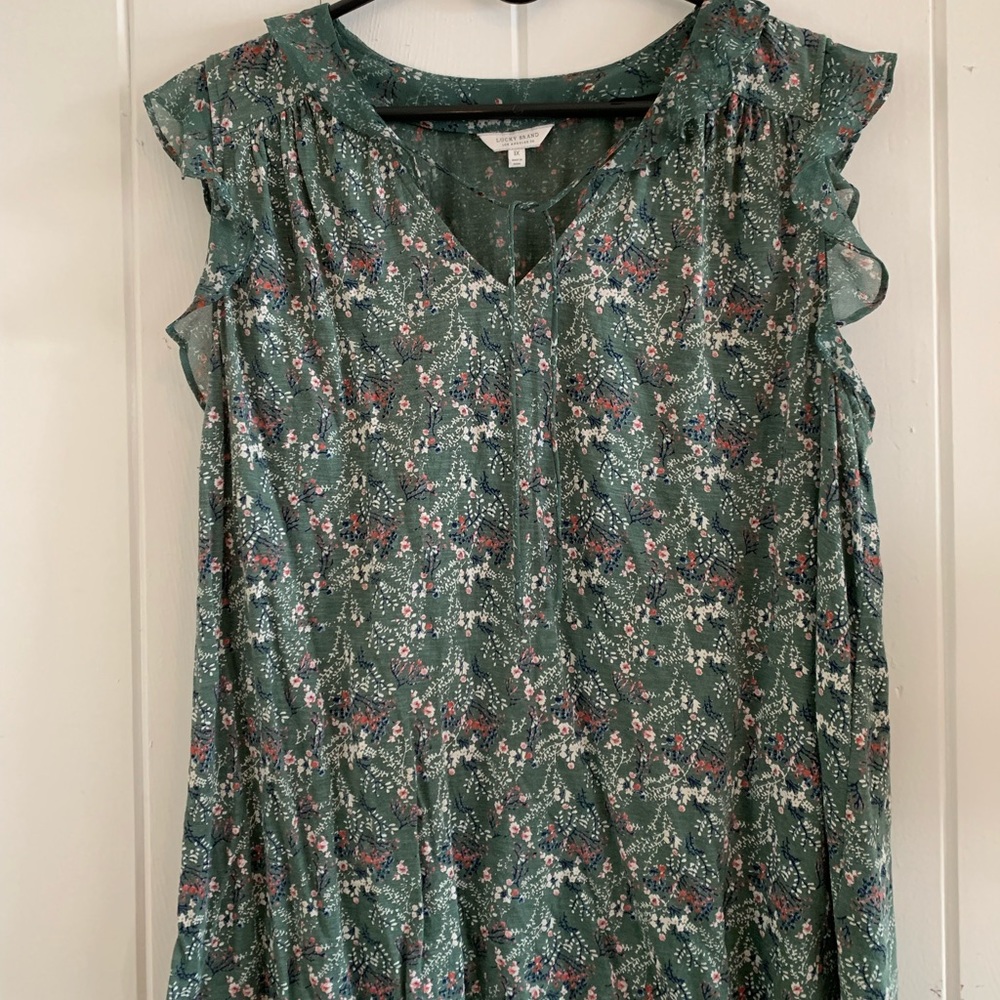 Lucky Brand Floral V-Neck Top